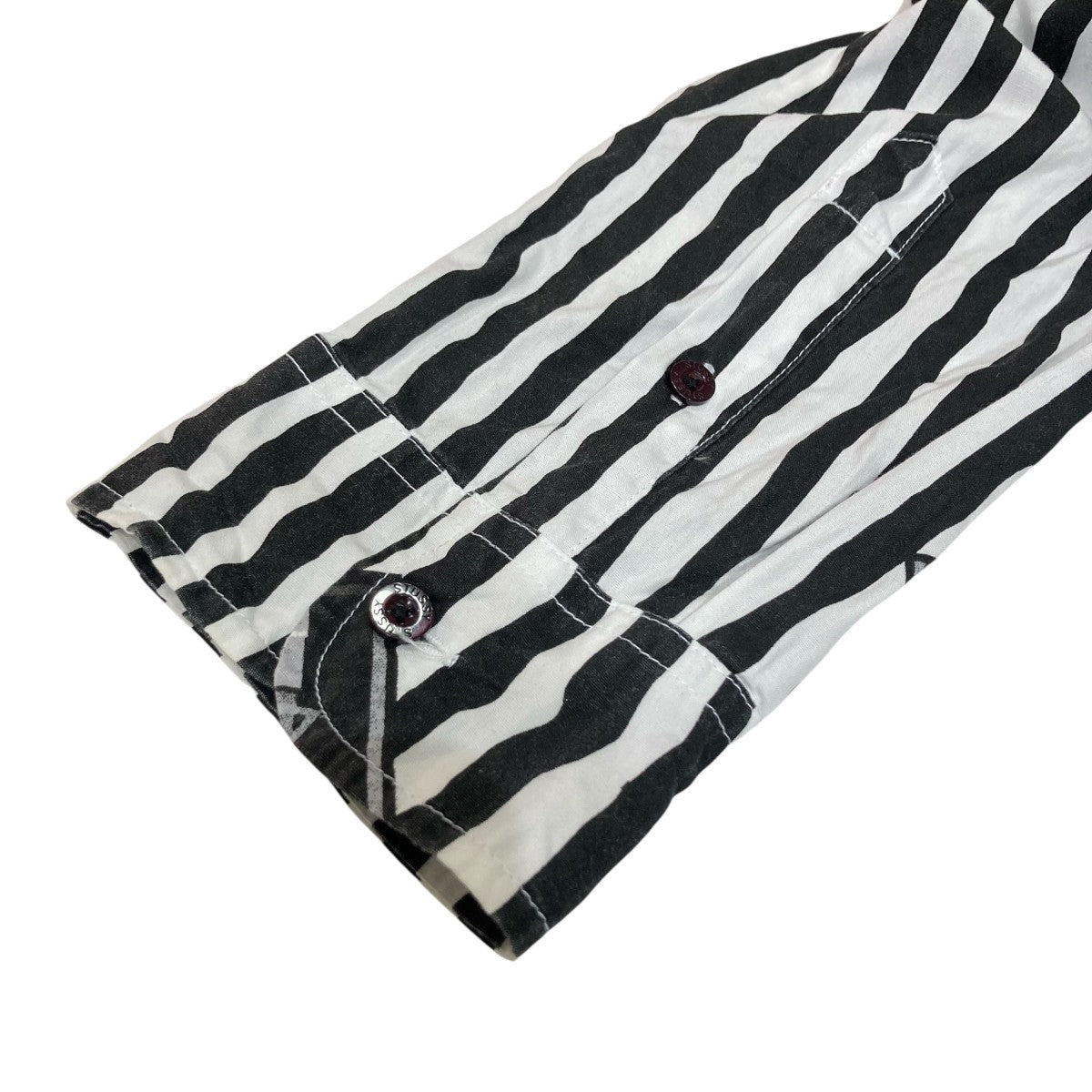 stussy(ステューシー) WAVY STRIPE SHIRTストライプシャツ ホワイト stussy(ステューシー) WAVY STRIPE SHIRTストライプシャツ ホワイト