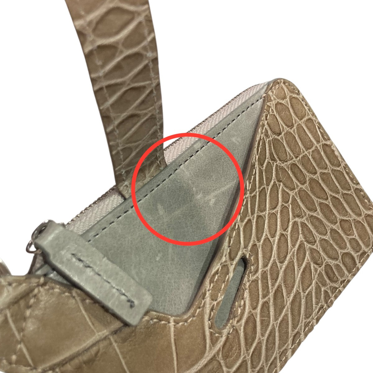 Kiko Kostadinov(キココスタディノフ) レザーキーチェーン グレー