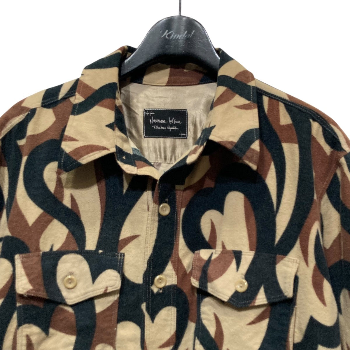 Number(N)ineナンバーナインAW04トライバルハートカモ　ロングシャツ NUMBER (N)INE(ナンバーナイン) トライバルカモロングシャツ