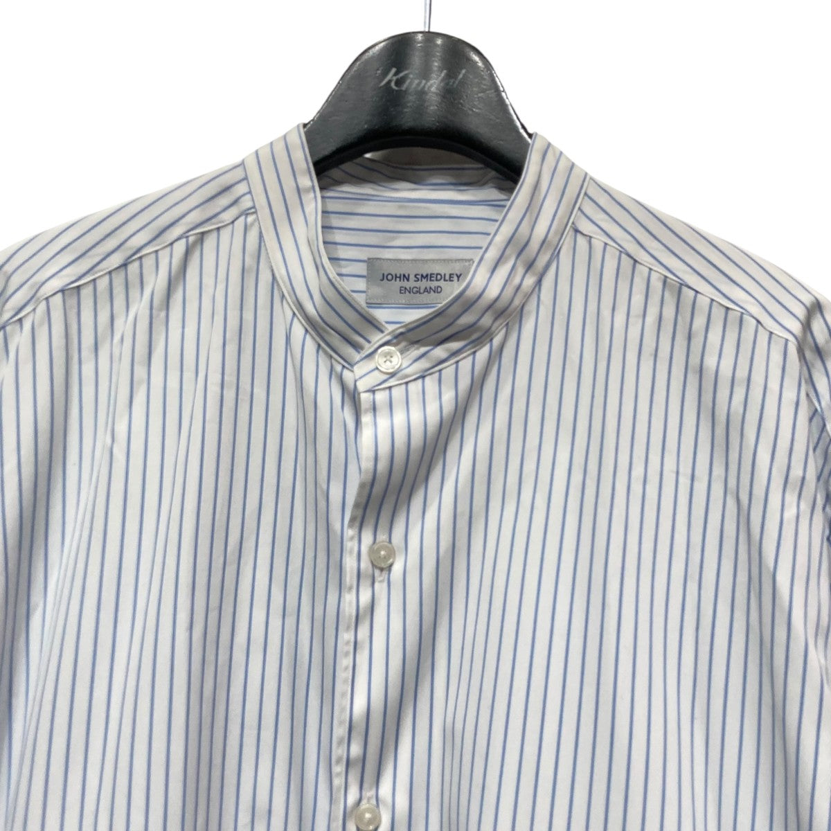 ジョンスメドレー　JOHN SMEDLEY　レーヨン　シルク　ストライプ　シャツ ジョンスメドレー JOHN SMEDLEY レーヨン シルク ストライプ
