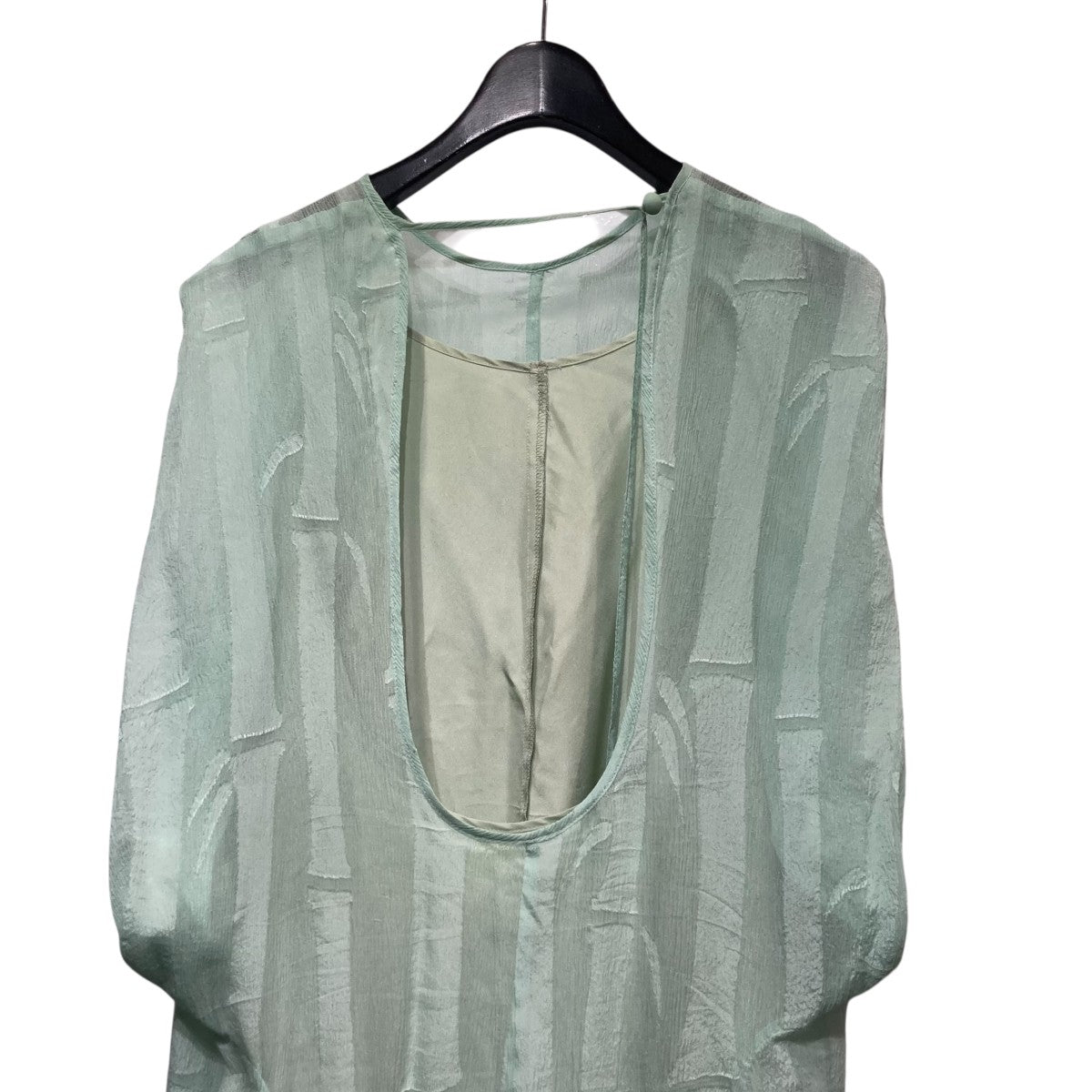 mame kurogouchi 23SSBamboo Motif Willow Jacquard Sheer DressノースリーブシアーワンピースMM23SS-DR013 古着・中古-5枚目のアイテム画像