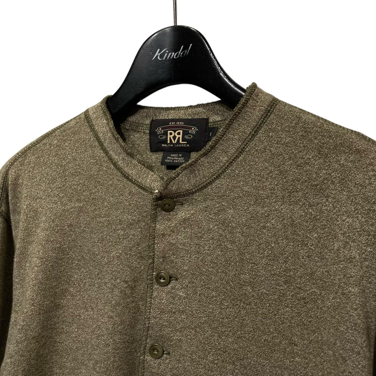 RRL(ダブルアールエル) ヘンリーネックカットソー オリーブ