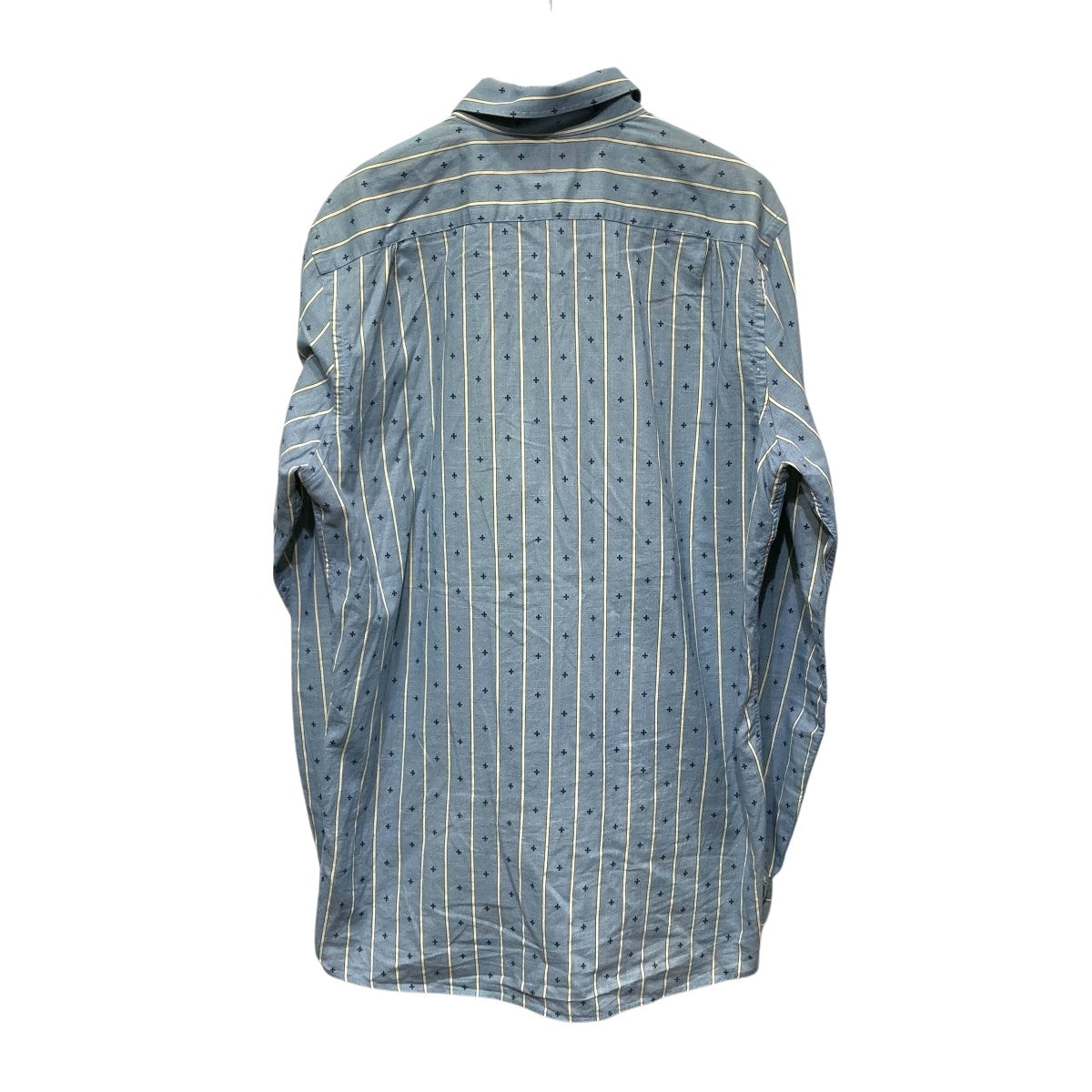 美品　RRL ダブルアールエル　シャンブレーワークシャツ　ストライプ　M RRL(ダブルアールエル) ストライプシャツ ブルー サイズ M