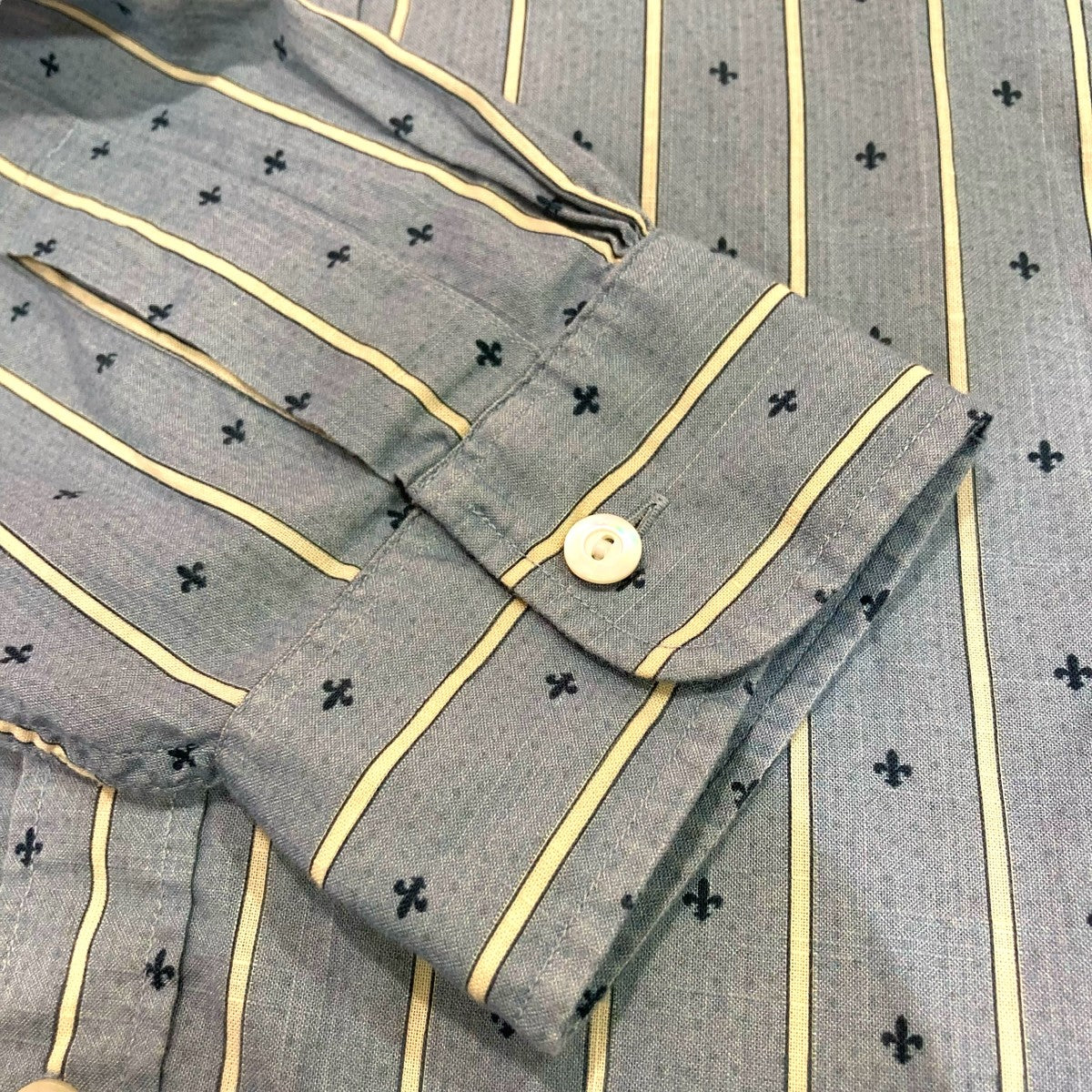 RRL(ダブルアールエル) ストライプシャツ ブルー サイズ M