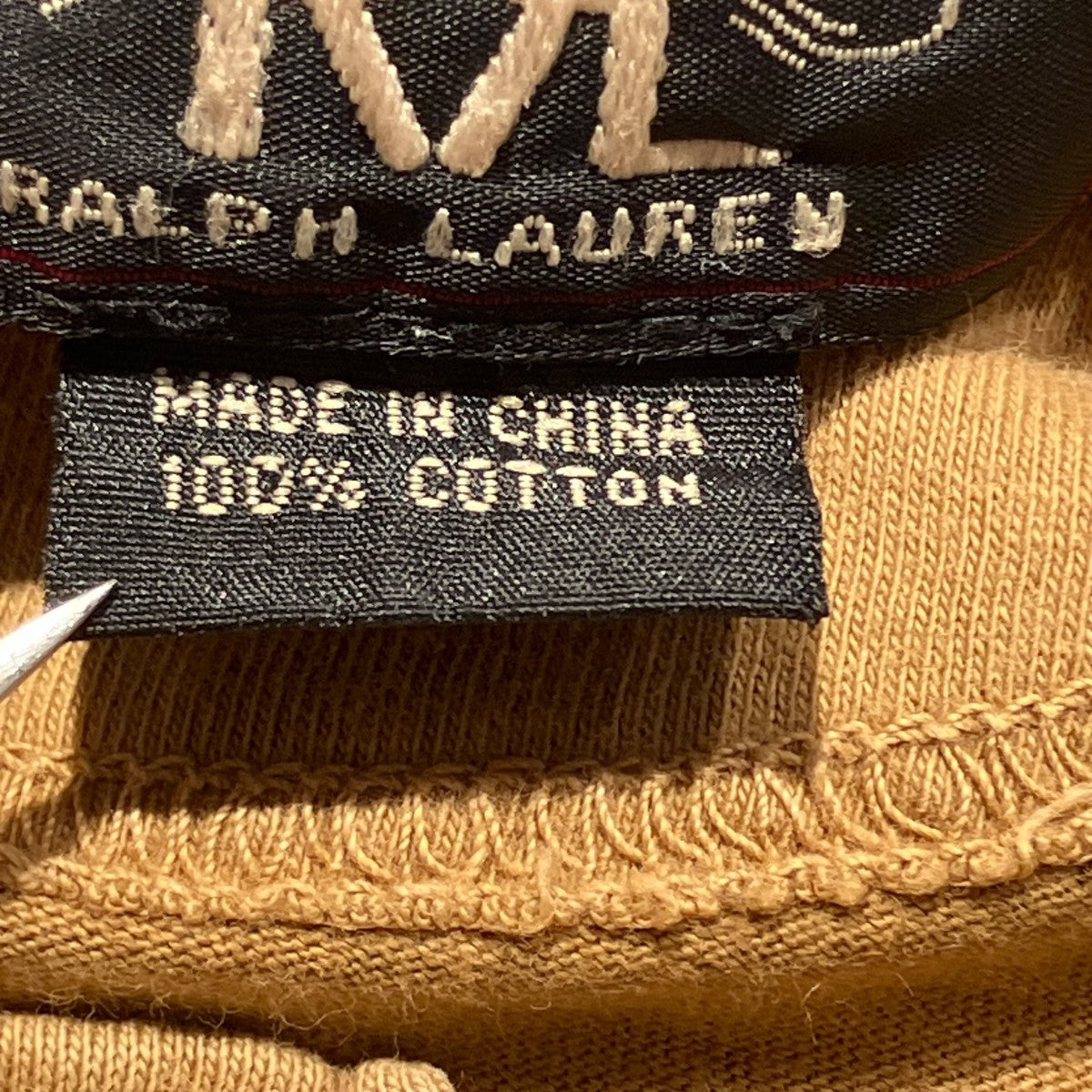 RRL ダメージ加工ヘンリーネックTシャツ 古着・中古-8枚目のアイテム画像