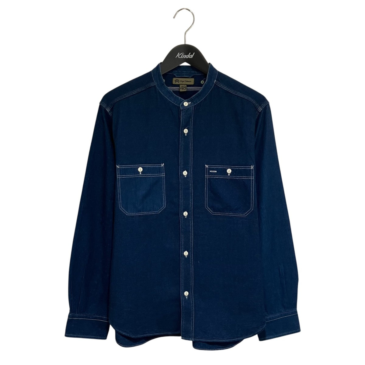 NIGEL CABOURN(ナイジェルケーボン) 染め加工バンドカラーシャツ