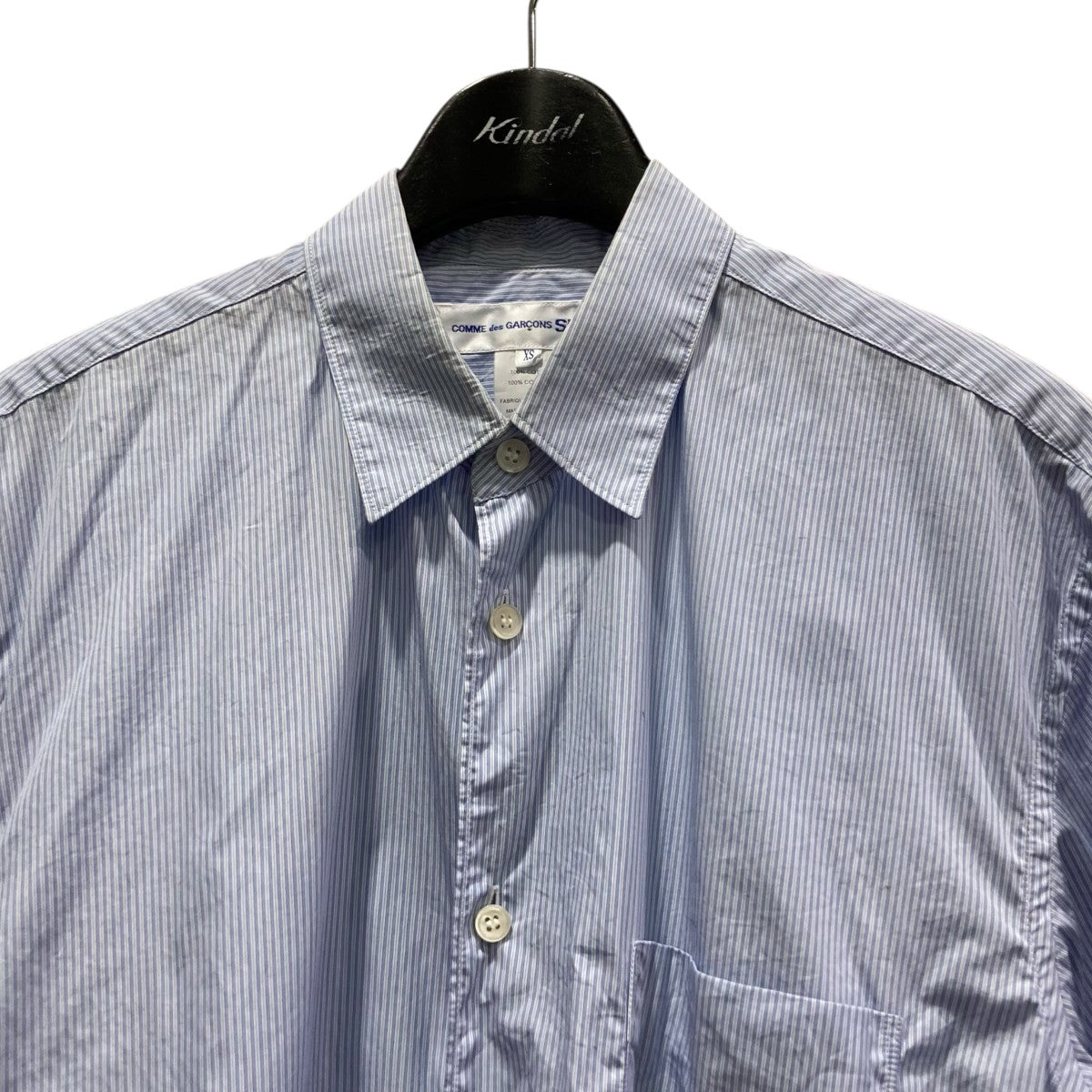 COMME des GARCONs SHIRT ストライプ半袖シャツ S 美品 COMME des GARCONS SHIRT コムデギャルソン シャツ ストライプ