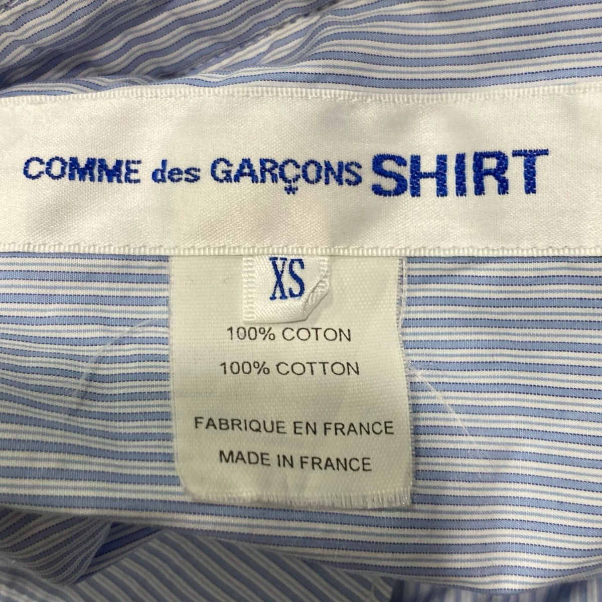 COMME des GARCONS SHIRT ストライプ半袖シャツCDGS7ST 古着・中古-5枚目のアイテム画像