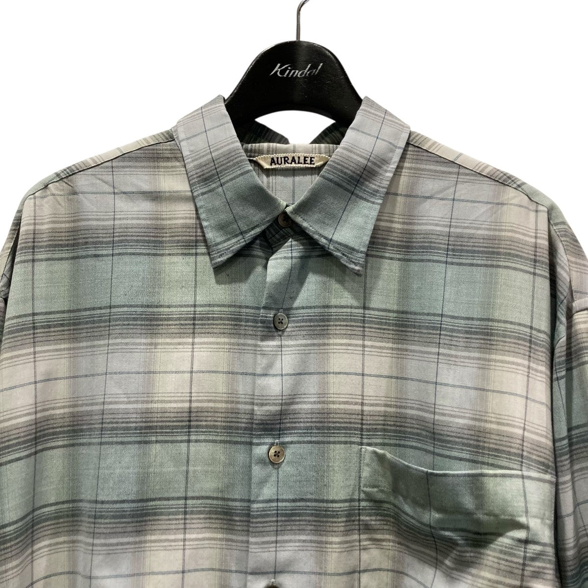 AURALEE チェックシャツ　25ss 25SS AURALEE AIRY LIGHT COTTON CHECK P/O SHIRT / A25SS02GC