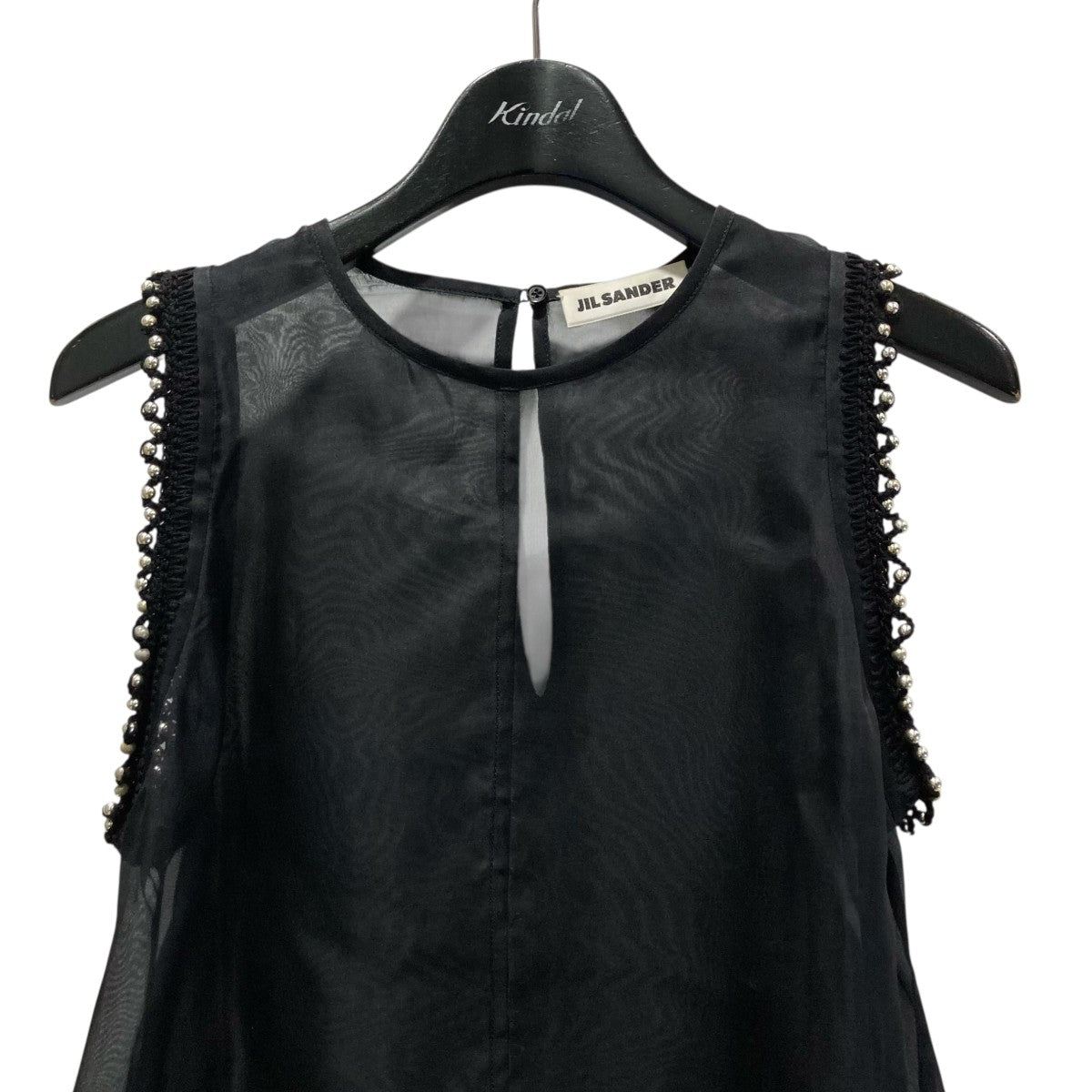 JIL SANDER ノースリーブシルクブラウスJSWS566780 古着・中古-3枚目のアイテム画像