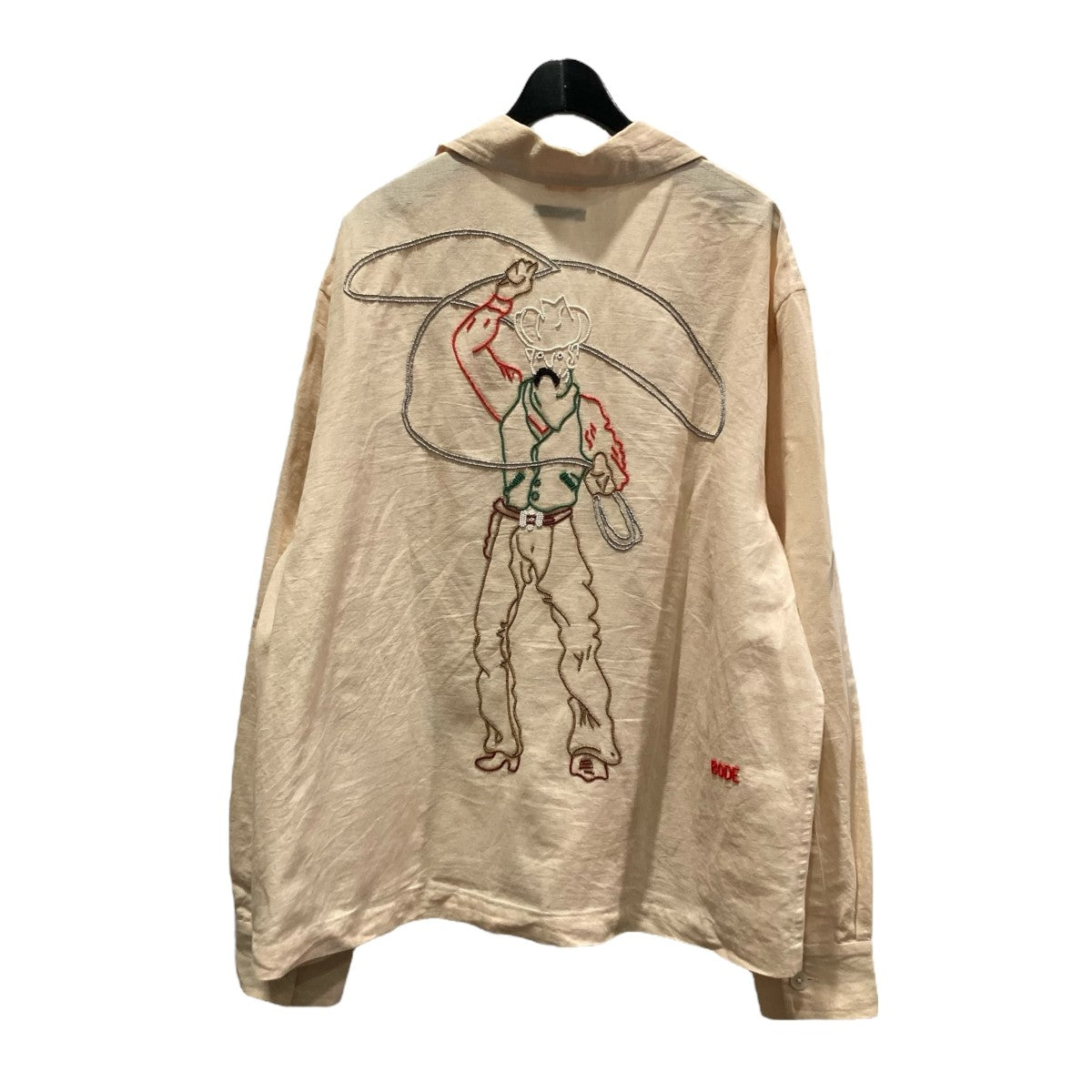 BODE(ボーディ) BEADED BUCKAROO LS SHIRTリネンコットン長袖ビーズ