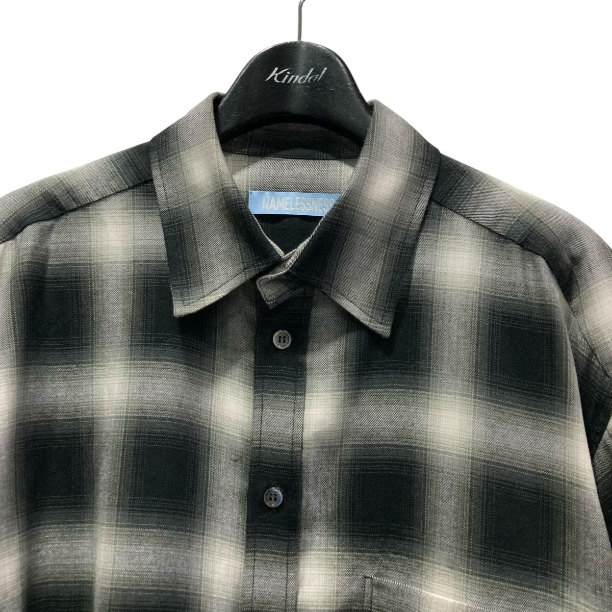 NAMELESSNESS(ネイムレス) Ombre Check Shirt S Sオンブレ
