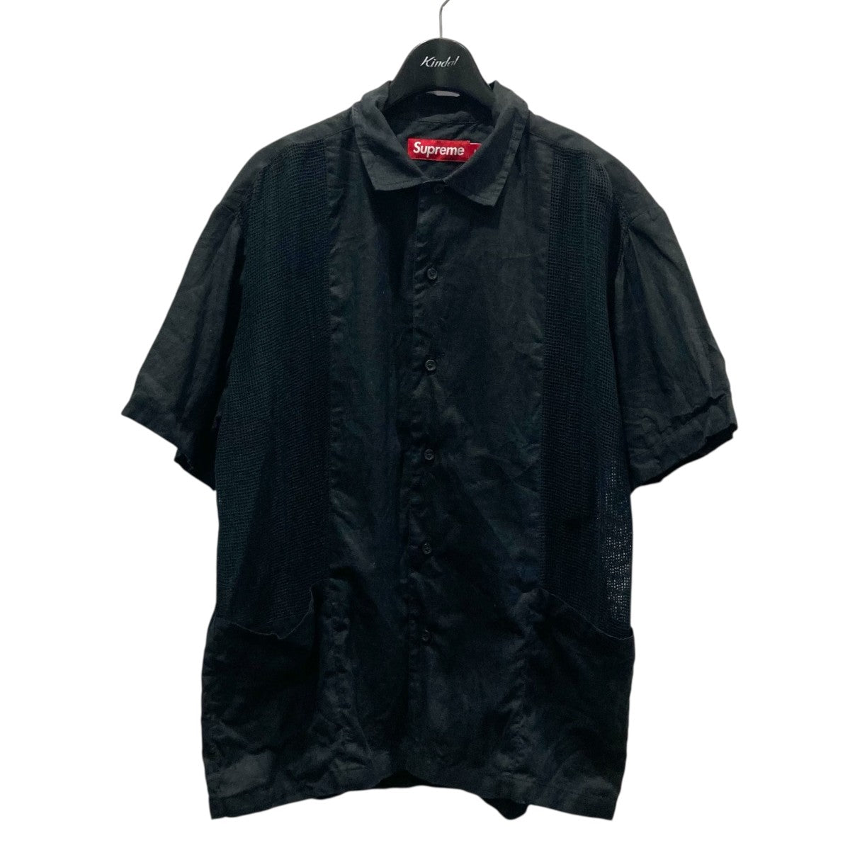 Supreme 24SSMesh Panel Linen S S Shirtメッシュパネルリネンシャツ 古着・中古-1枚目のアイテム画像