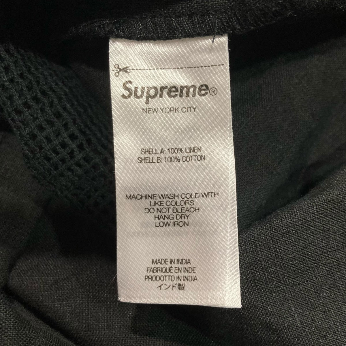 Supreme 24SSMesh Panel Linen S S Shirtメッシュパネルリネンシャツ 古着・中古-6枚目のアイテム画像
