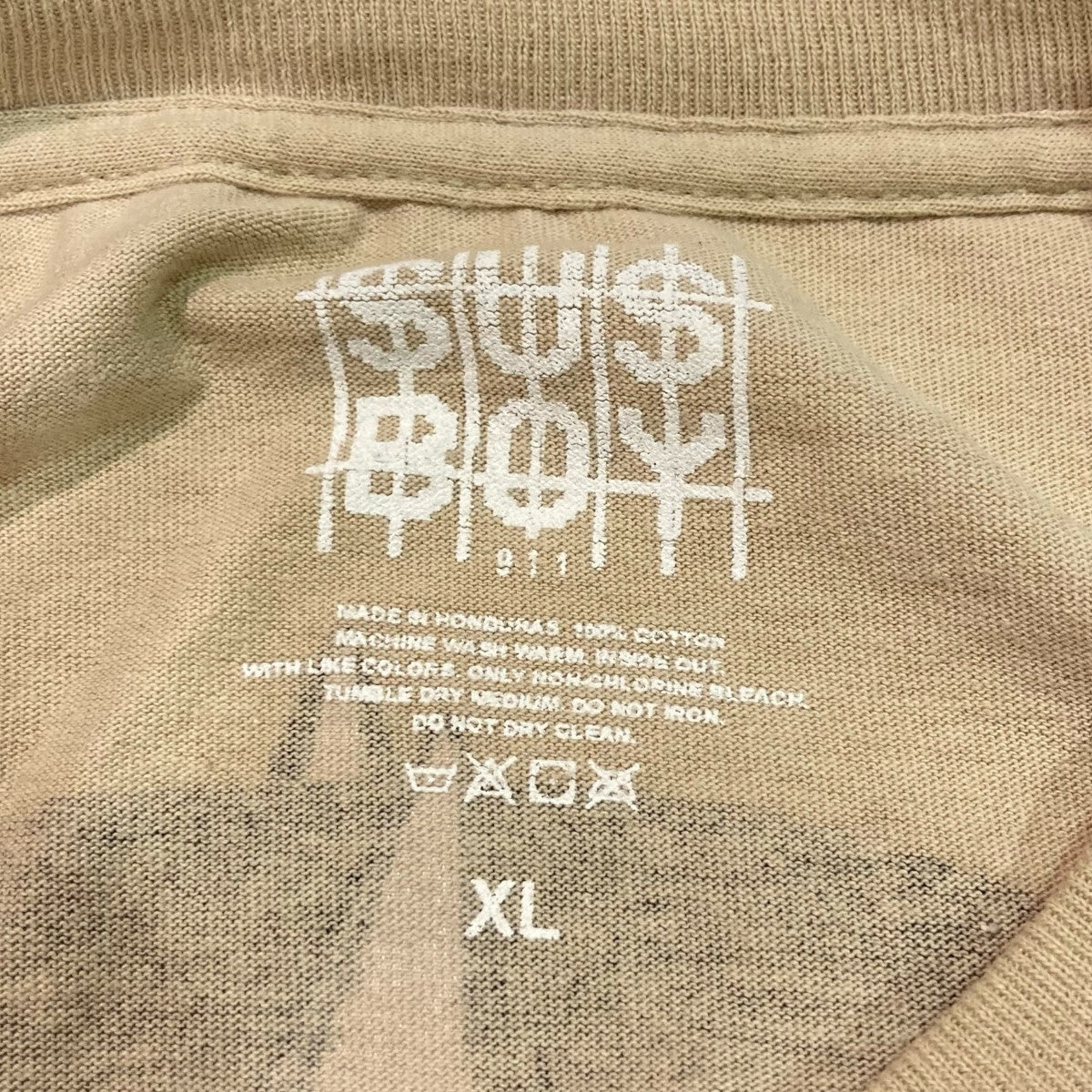 SUS BOY(サスボーイ) バックプリントTシャツ ベージュ サイズ XL