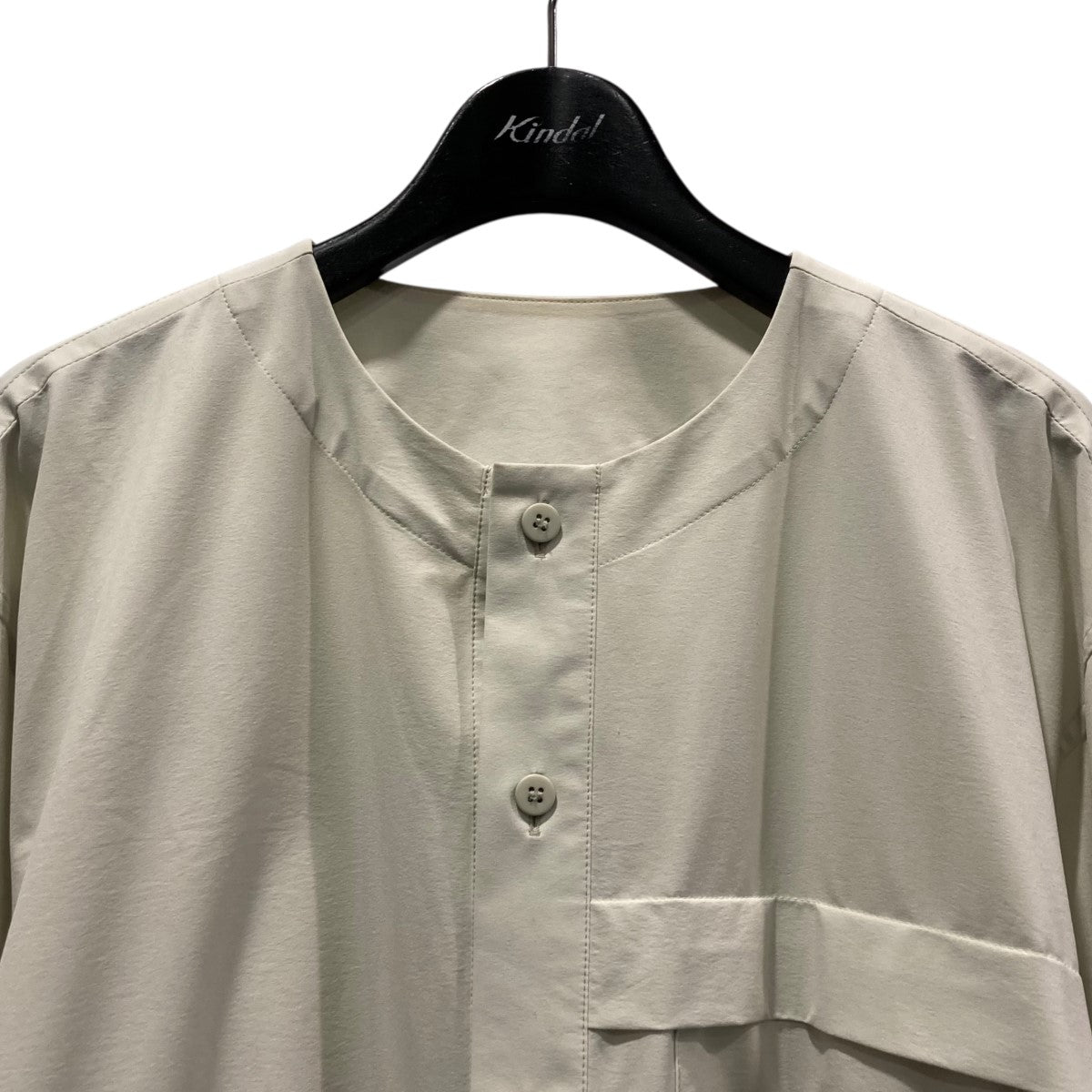 HOMME PLISSE ISSEY MIYAKE ノーカラーシャツHP31FJ330 古着・中古-3枚目のアイテム画像