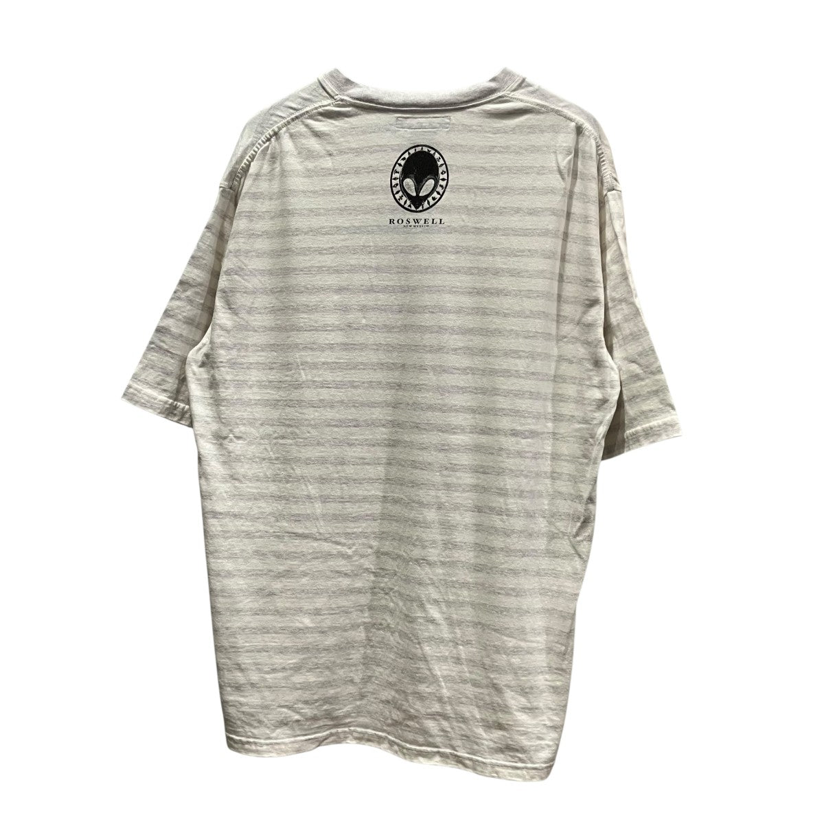 Essay 25SSORIGINAL SHADOW STRIPE T-SHIRTプリントボーダーTシャツES20TS-04 古着・中古-2枚目のアイテム画像