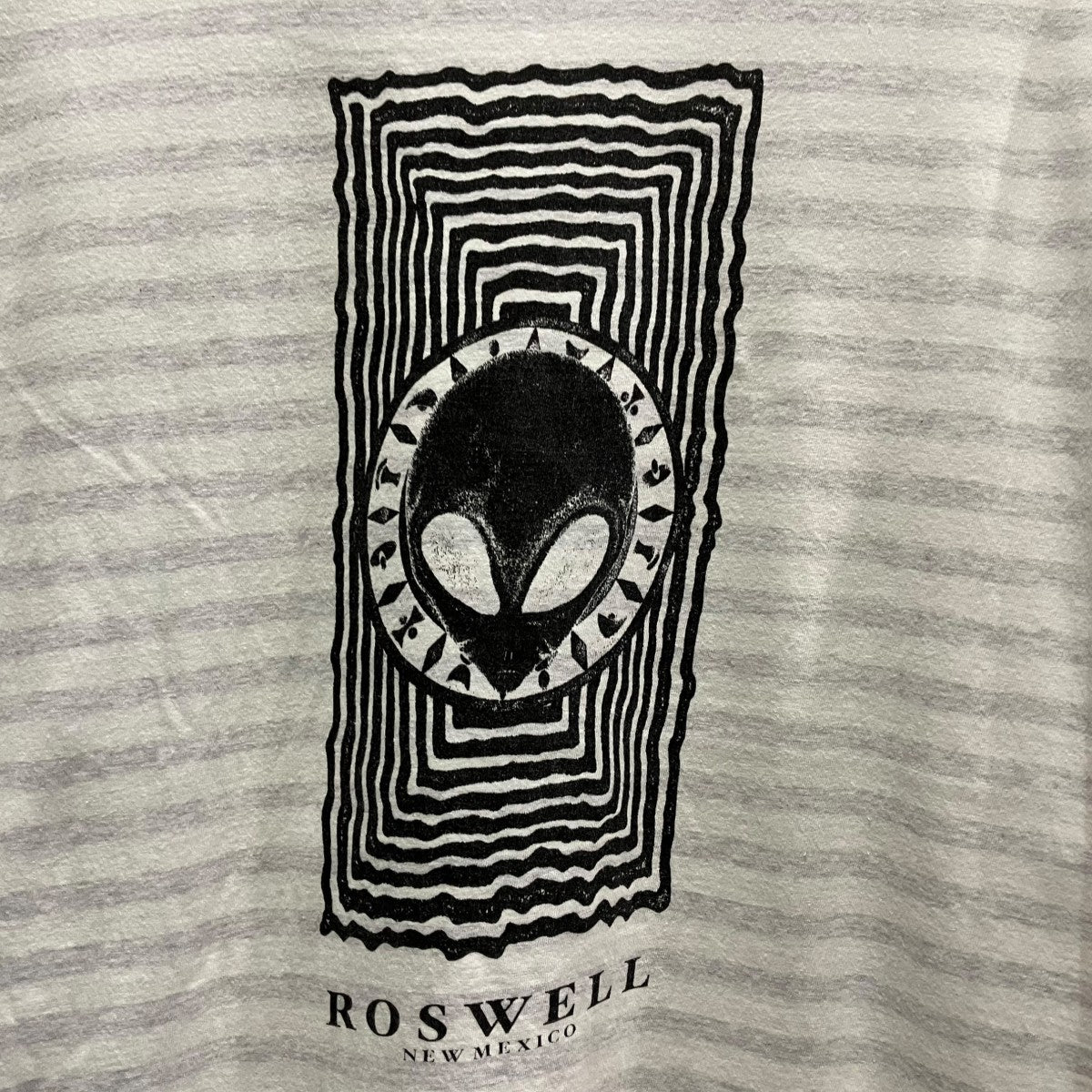 Essay 25SSORIGINAL SHADOW STRIPE T-SHIRTプリントボーダーTシャツES20TS-04 古着・中古-4枚目のアイテム画像