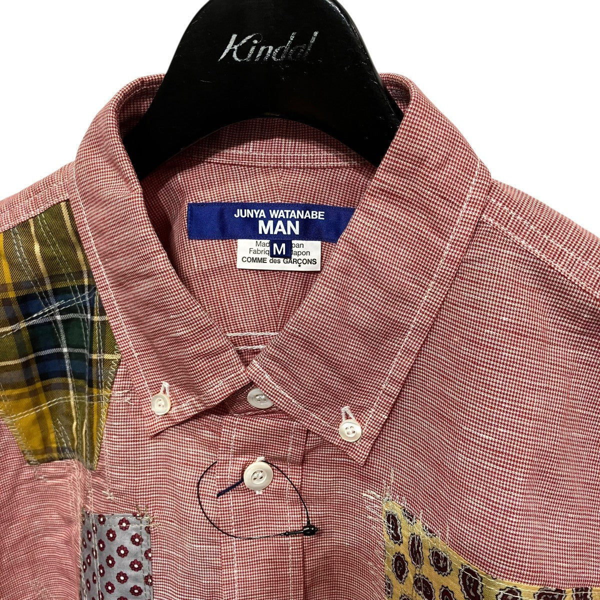 JUNYA WATANABE MAN 25SSパッチワーク半袖シャツWO-B014 古着・中古-3枚目のアイテム画像