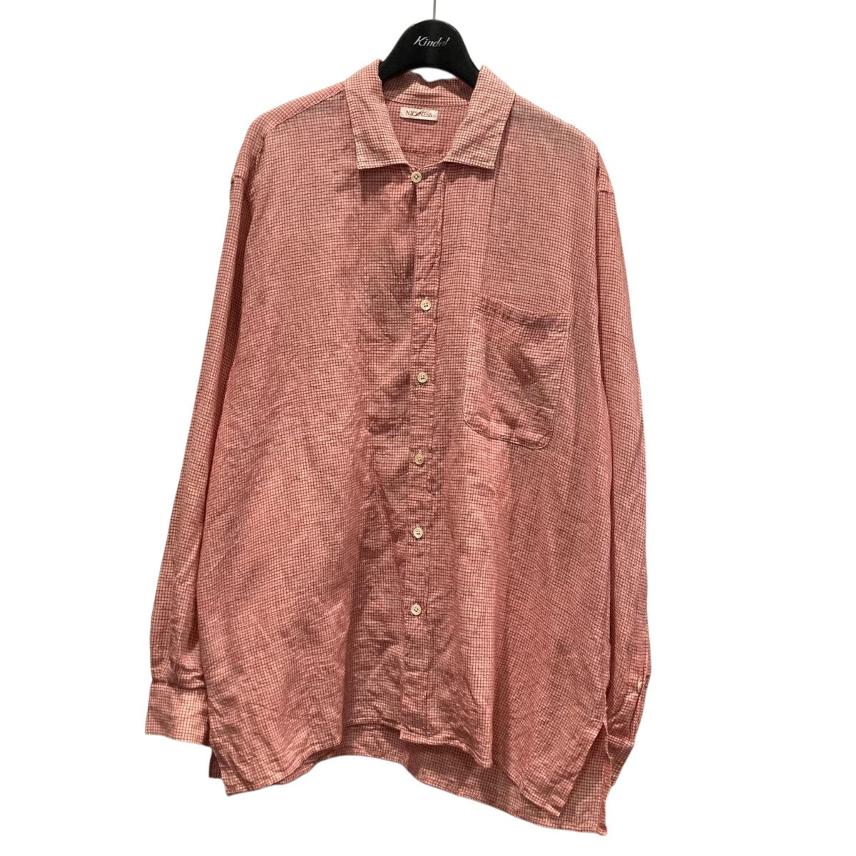 希少 NICENESS 25SS KAUSHAL チェックシャツ オープンカラー 希少 NICENESS 25SS KAUSHAL チェックシャツ オープンカラー