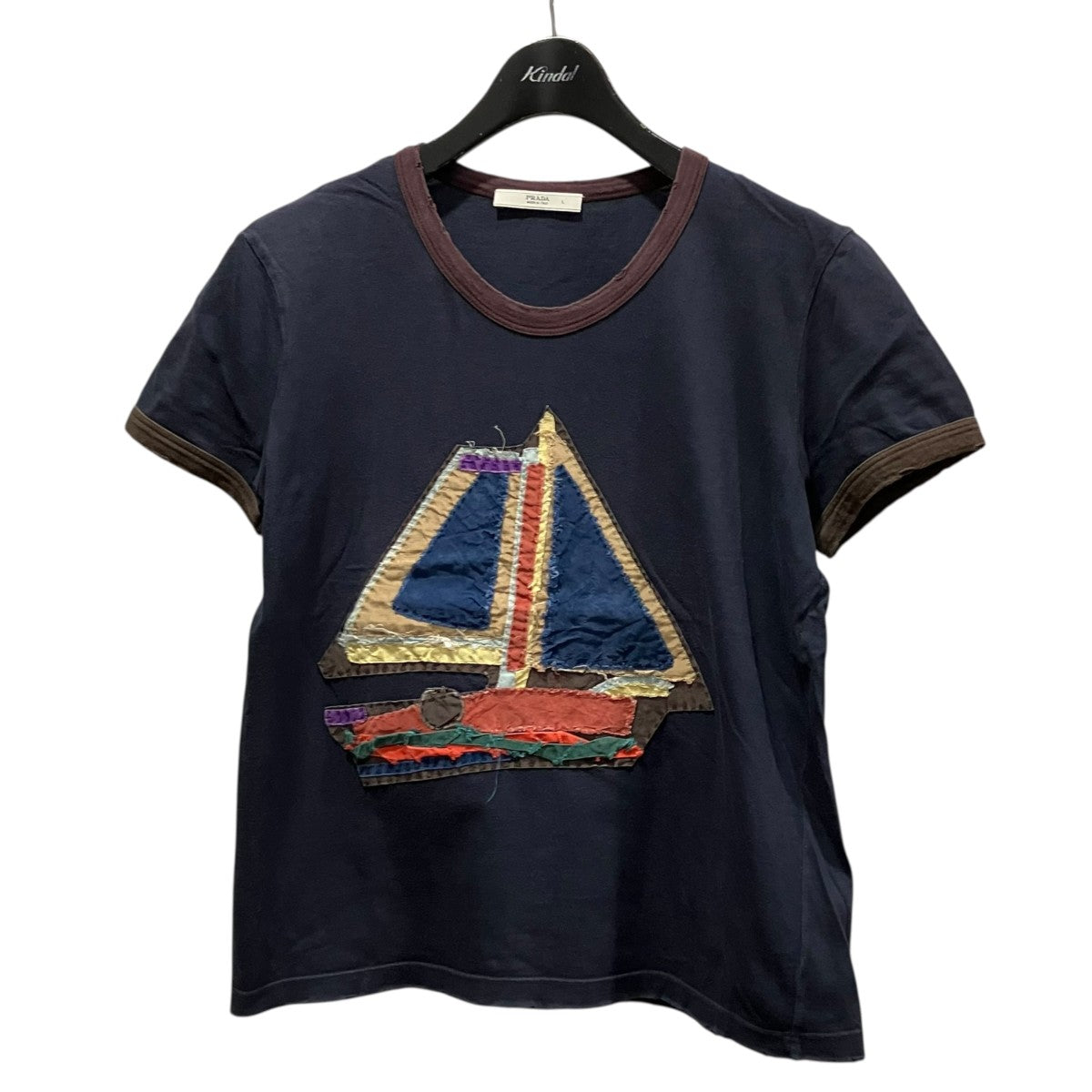 PRADA 帆船パッチワークTシャツ 古着・中古-1枚目のアイテム画像