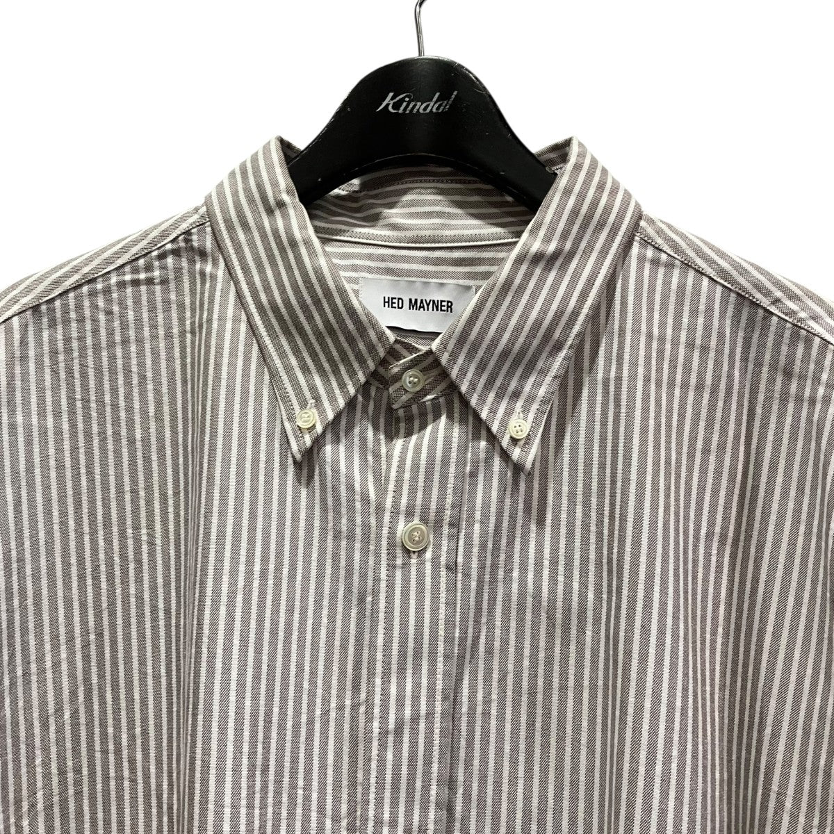 Hed Mayner 24SSストライプ半袖シャツHMMY60003A 古着・中古-3枚目のアイテム画像