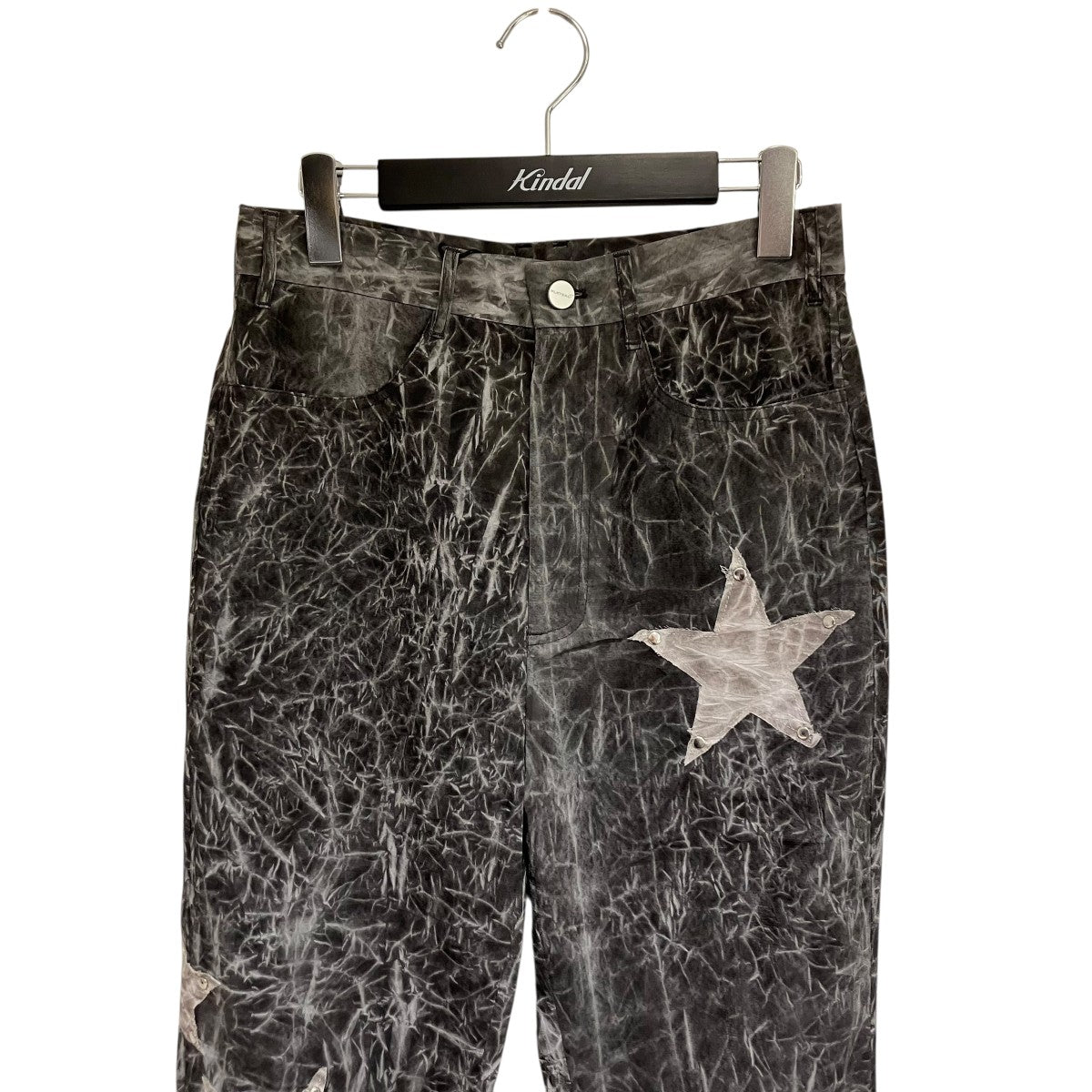 24SScrease dye sta pants総柄スターパッチパンツPS24P01 1