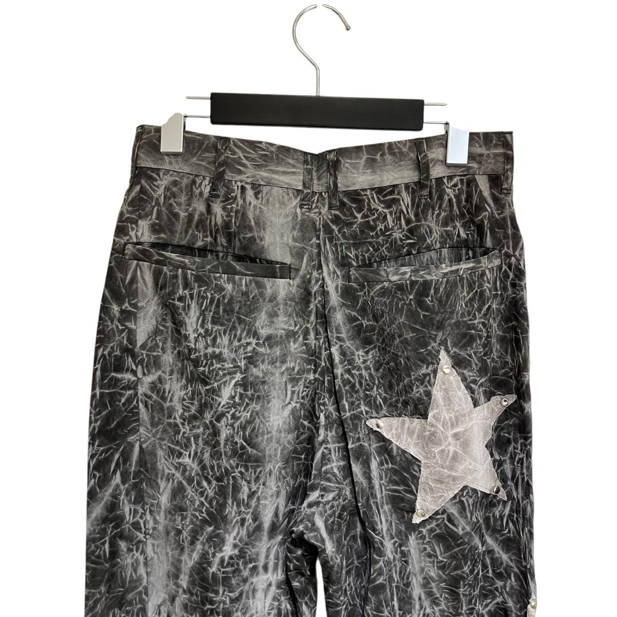 24SScrease dye sta pants総柄スターパッチパンツPS24P01 1