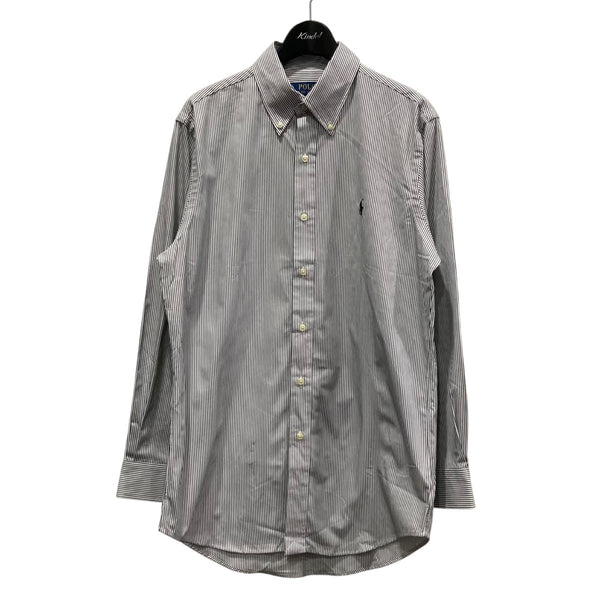 POLO RALPH LAUREN ストライプシャツ ホワイト×ブラック サイズ XL