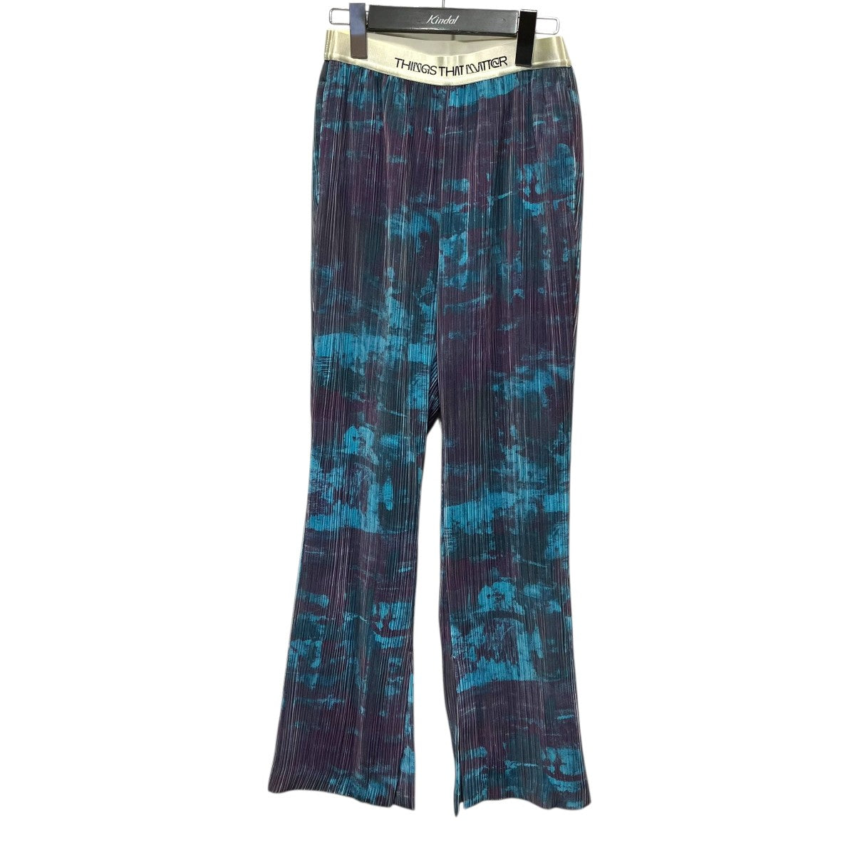 プリーツパンツ0583TM1090P PRINT PLEATS RIB PANTS