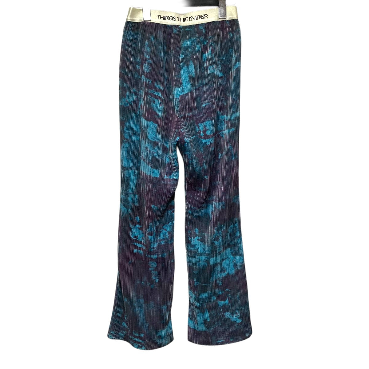 プリーツパンツ0583TM1090P PRINT PLEATS RIB PANTS