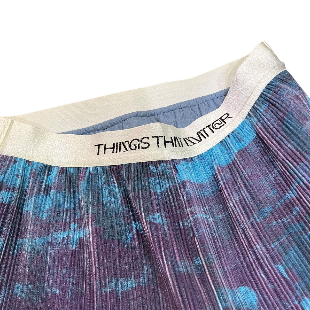 プリーツパンツ0583TM1090P PRINT PLEATS RIB PANTS