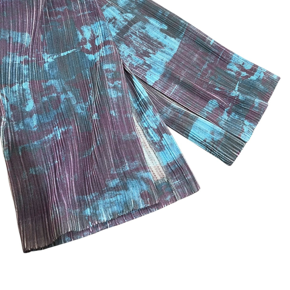 プリーツパンツ0583TM1090P PRINT PLEATS RIB PANTS