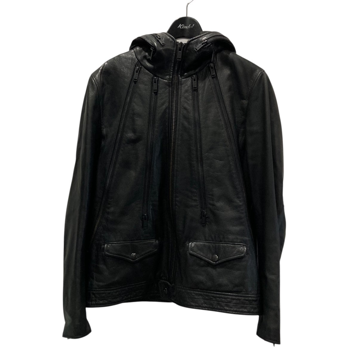 n♪【未使用品】黒 レザー ジャケット niko and ニコアンド シープレザー ライダース ジャケット