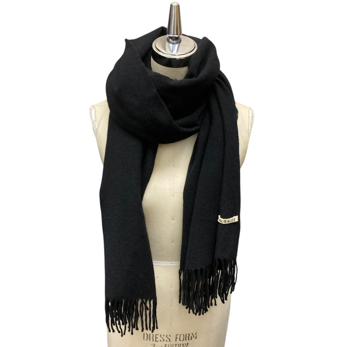 AURALEE(オーラリー) フリンジマフラー ブラック サイズ ONE SIZE