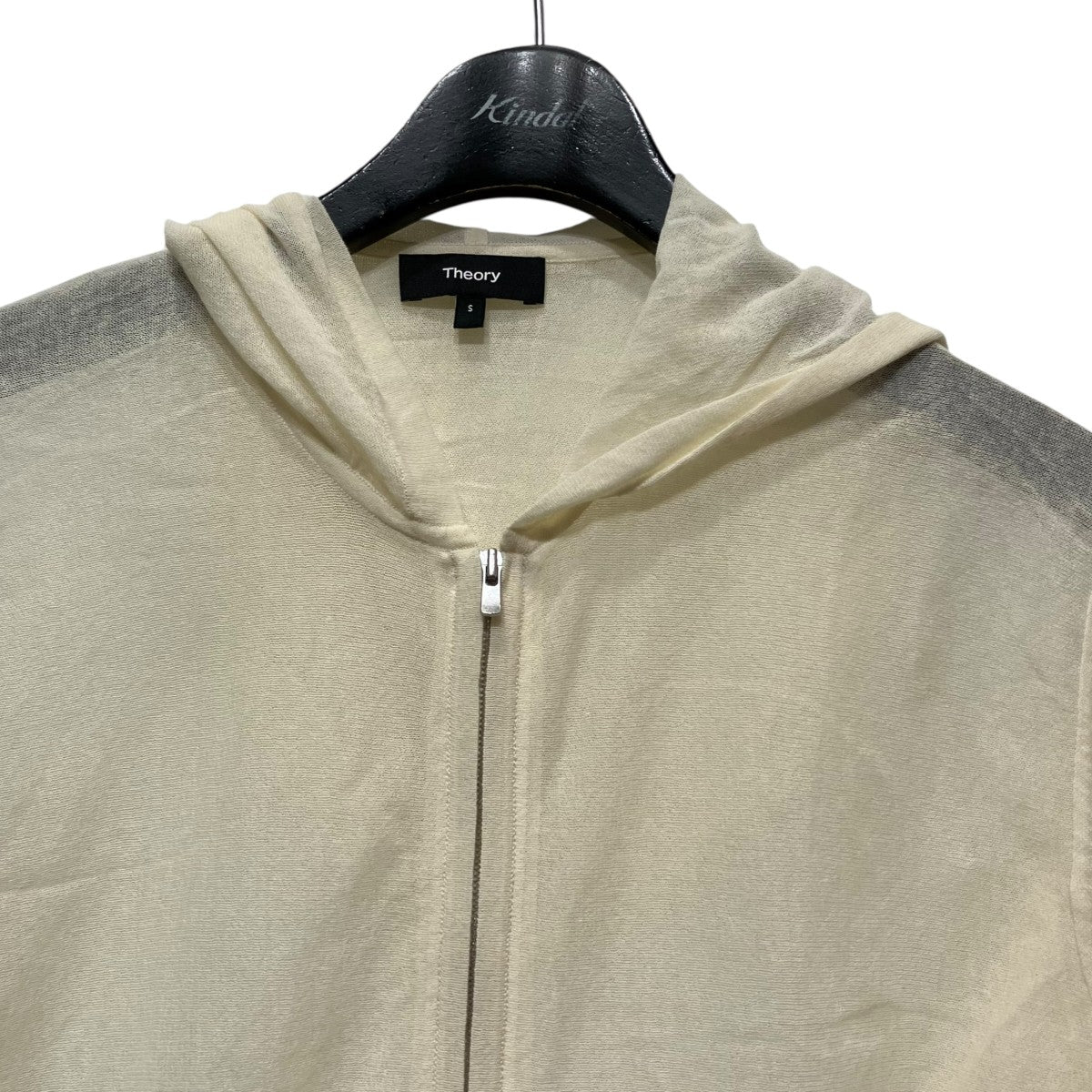 SHEER CREPE ZIP BLOUSON HOODIEシアージップフーディ