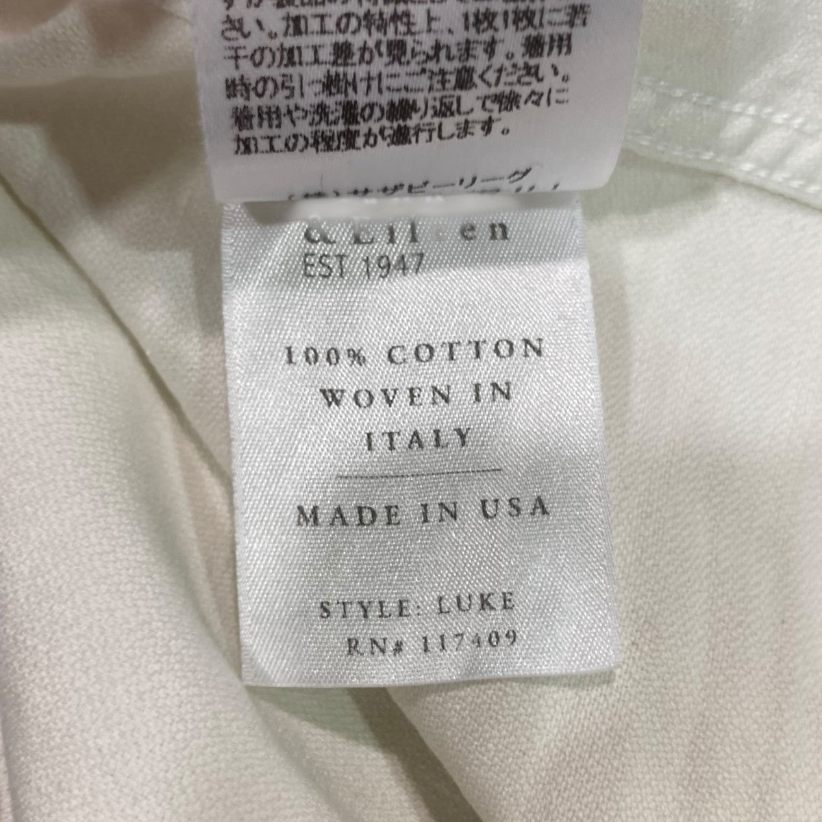 Frank＆Eileen LUKE SWTDリネンダメージシャツ9920700024 古着・中古-6枚目のアイテム画像