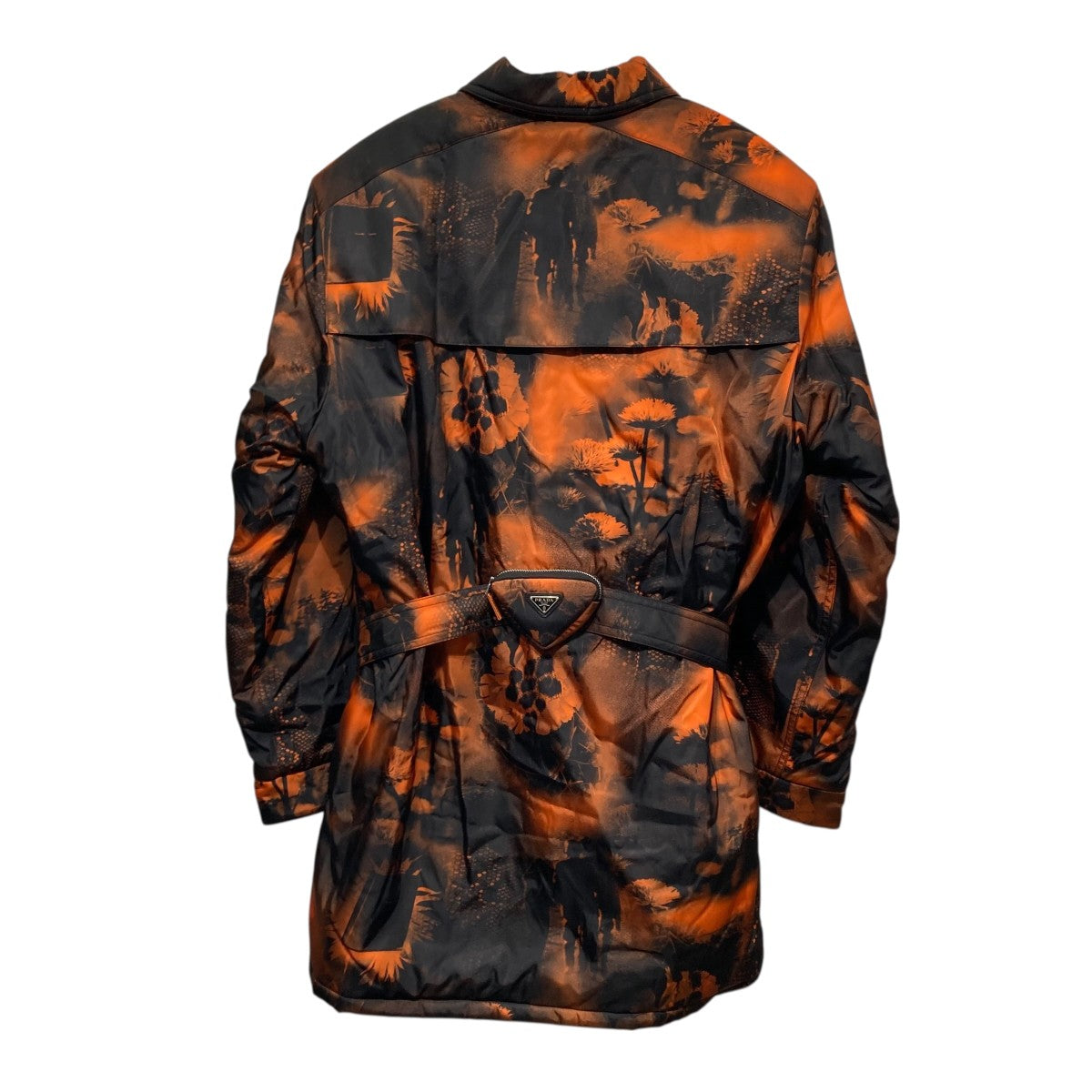 PRADA(プラダ) 22AWリサイクルポリアミドバックプレート総柄ロング