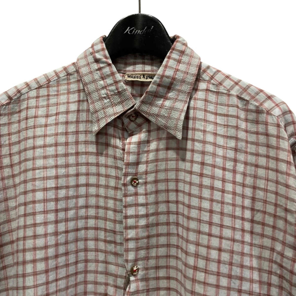 25SSGUPTA KHADI COTTON SHIRTSチェックシャツMT5103-0604