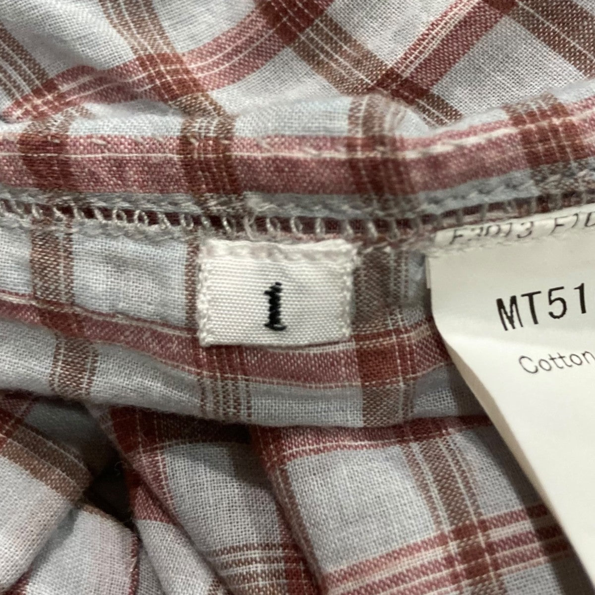 25SSGUPTA KHADI COTTON SHIRTSチェックシャツMT5103-0604