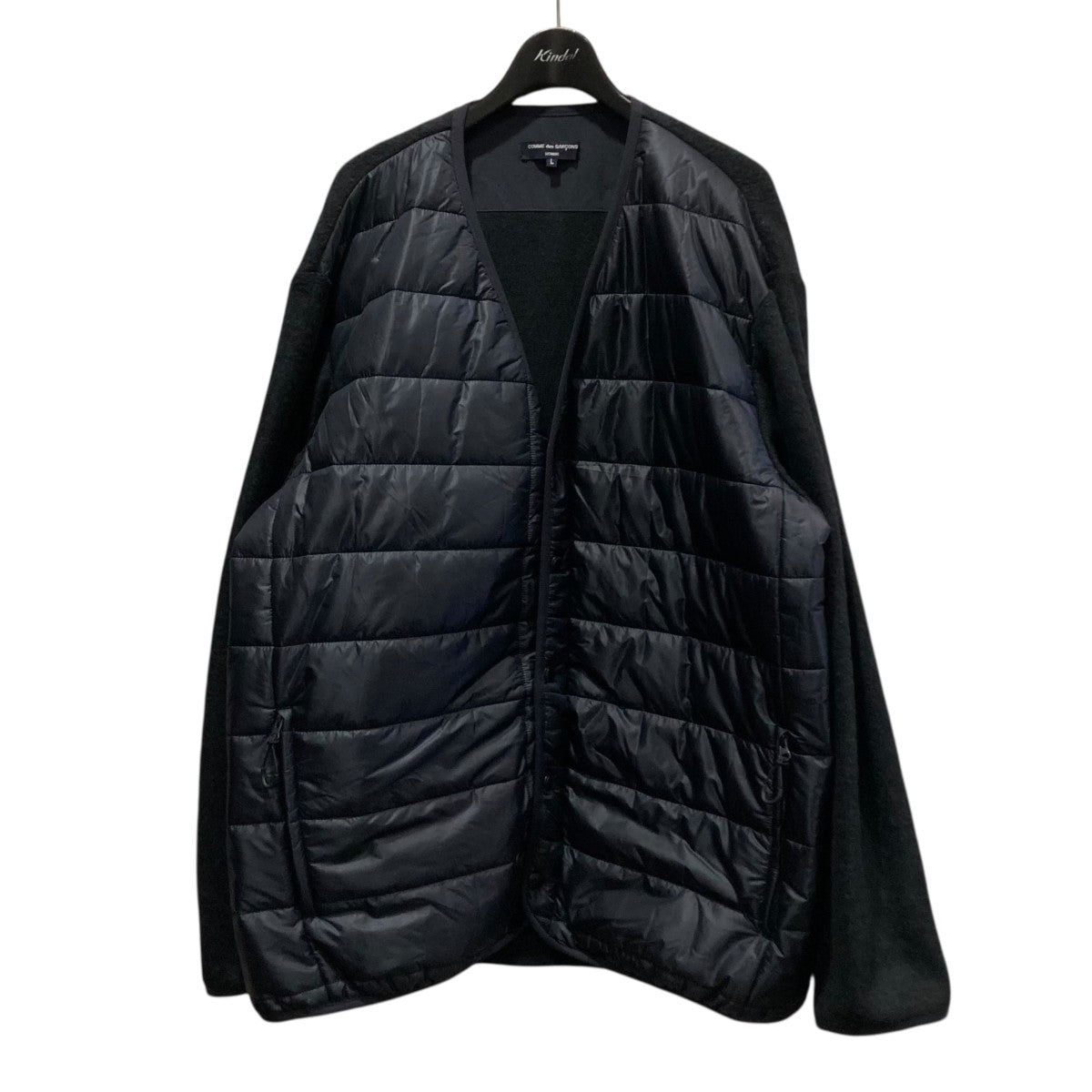 コムデギャルソンAD2001数字テキスタイルシャーリング燕尾ジャケット 白黒 BLACK COMME des GARCONS(ブラックコムデギャルソン) 20AW 燕尾
