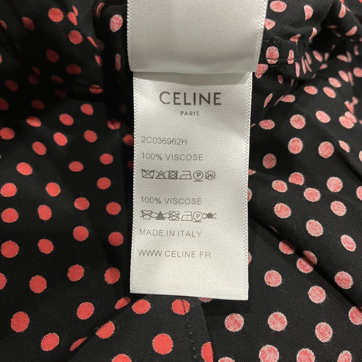 CELINE レーヨンドットシャツ2C036962H 古着・中古-5枚目のアイテム画像