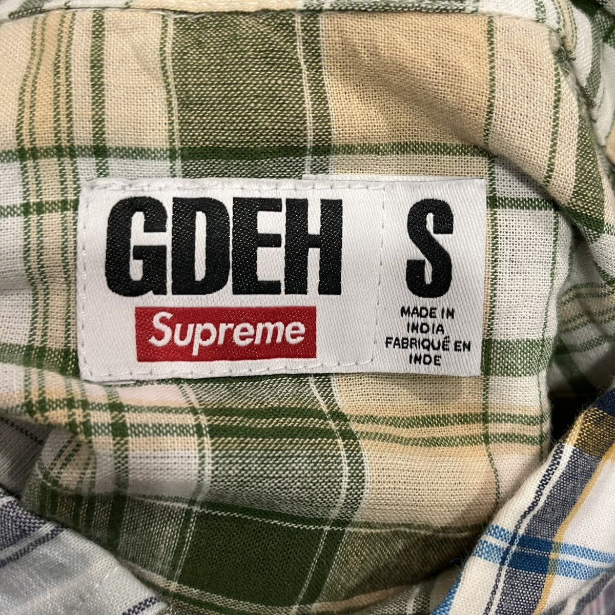 Supreme×GOODENOUGH 25SSPatchwork Madras S S Shirtパッチワークマドラス半袖シャツ 古着・中古-7枚目のアイテム画像