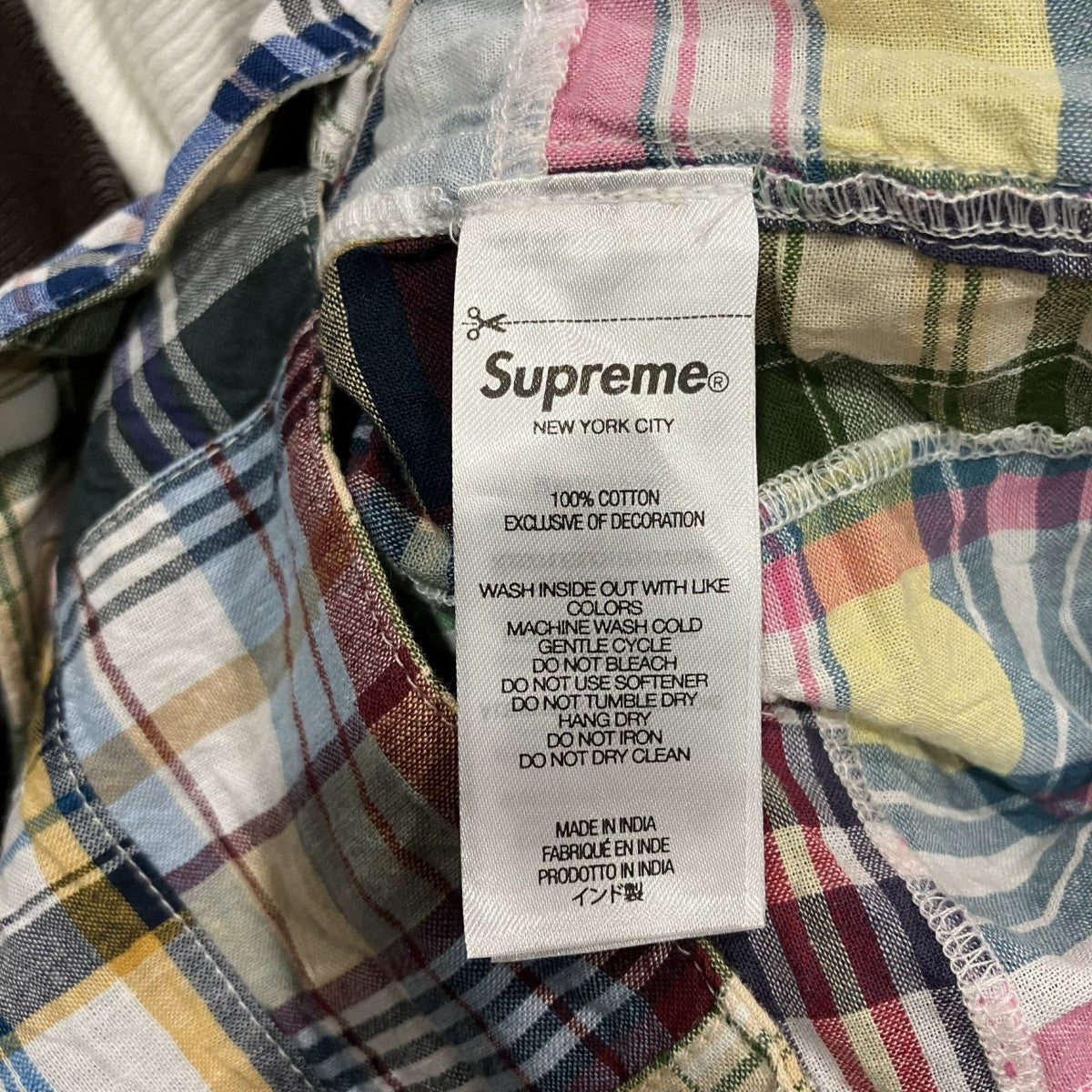 Supreme×GOODENOUGH 25SSPatchwork Madras S S Shirtパッチワークマドラス半袖シャツ 古着・中古-8枚目のアイテム画像