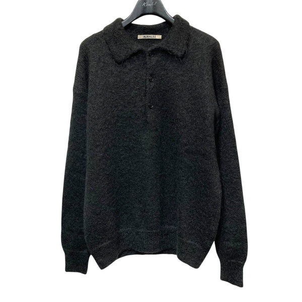 AURALEE(オーラリー) 23AWBRUSHED Super Kid MOHAIR Knit POLOニット