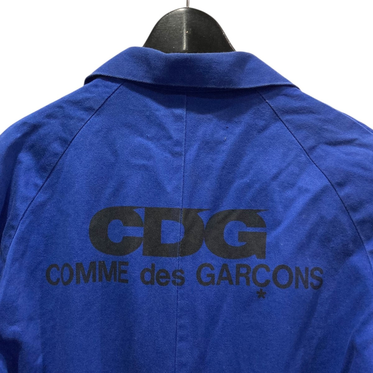 CDG コムデギャルソン 青色コートSサイズ GOOD DESIGN SHOP COMME des GARCONS×molinel ショップコート ブルー