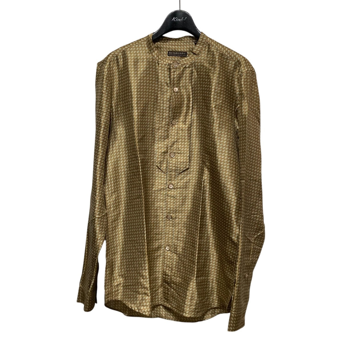 BURBERRY バンドカラーシルクシャツ