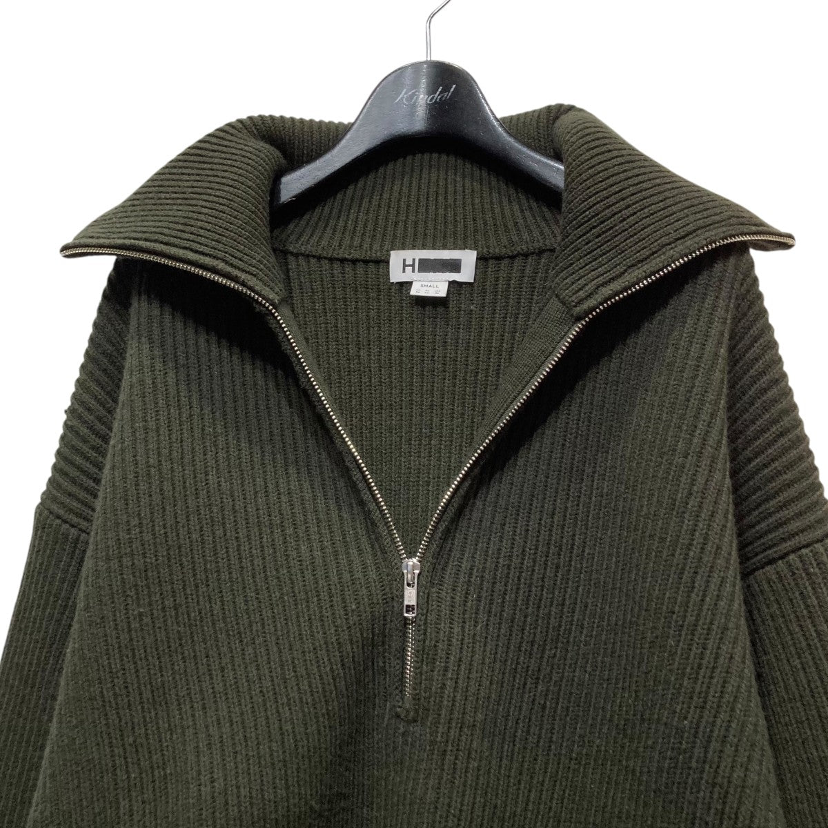 H BEAUTY&YOUTH フレンチメリノ 畦ハーフジップ ニット H BEAUTY＆YOUTH(エイチビューティアンドユース) フレンチメリノハーフ