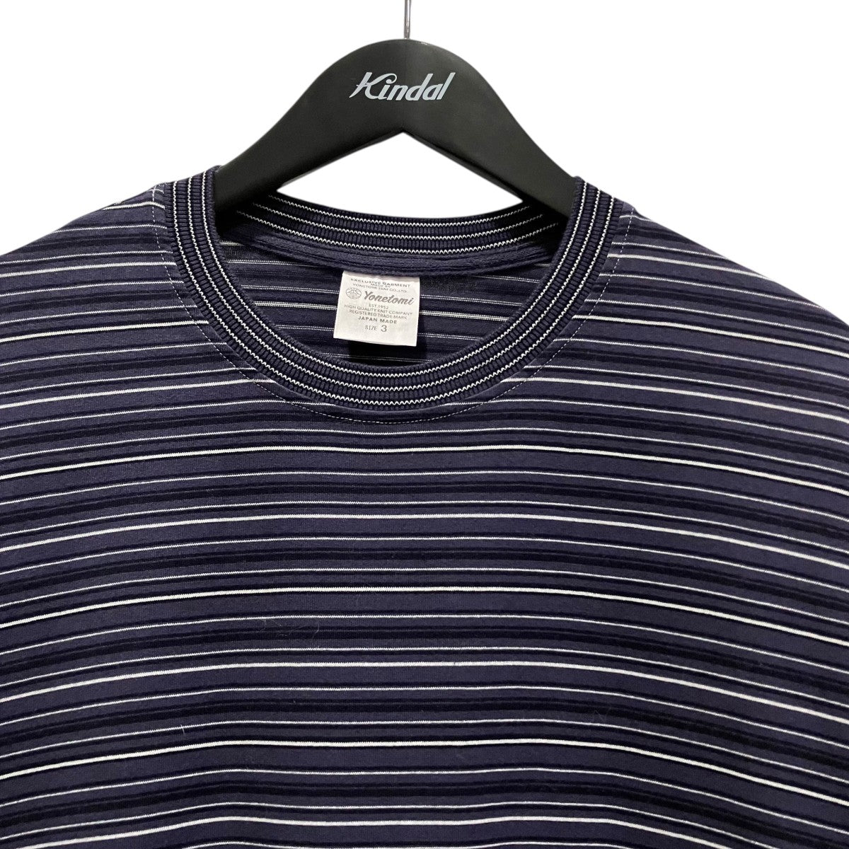 yonetomi GARMENT DYED RANDOM BORDER T-SHIRTボーダーTシャツ95-254-002 古着・中古-3枚目のアイテム画像