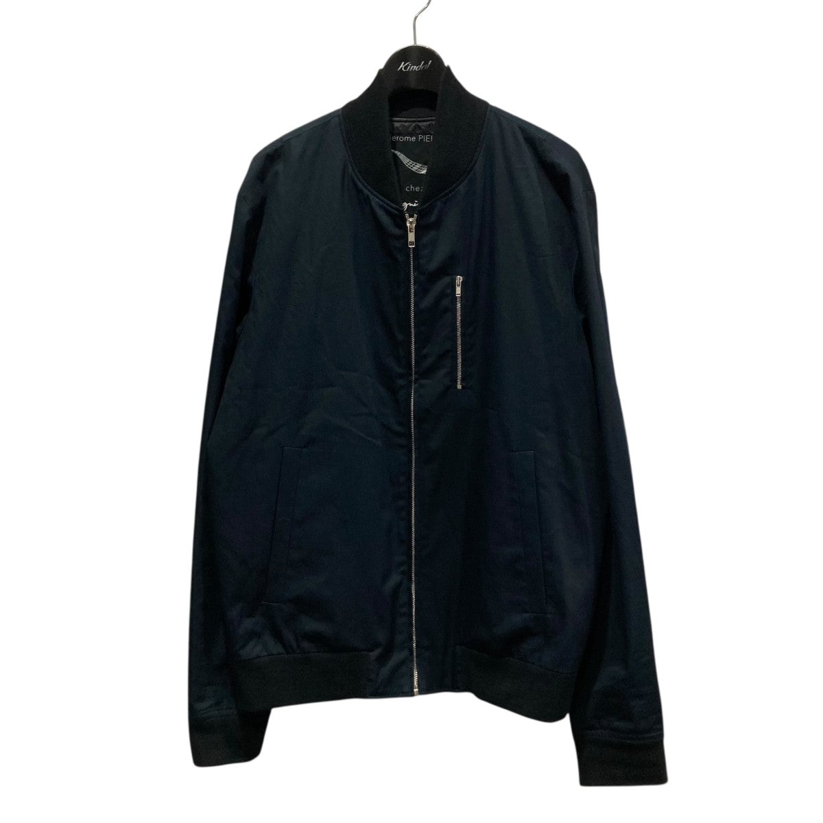 agnes b(アニエスベー) スナップボタンノーカラーレザー